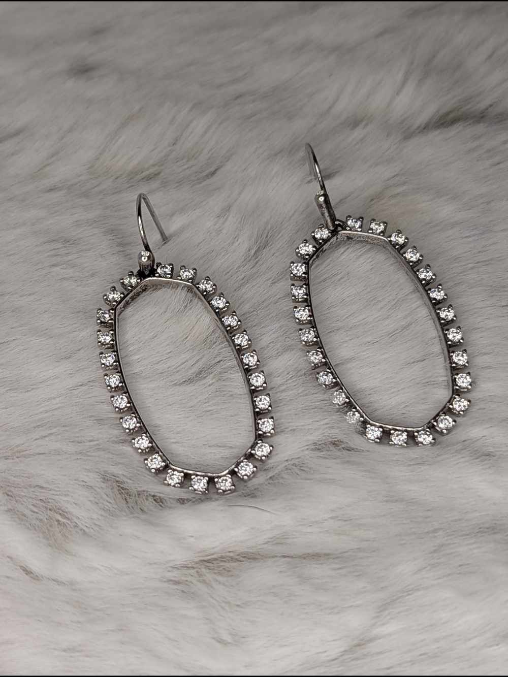 Kendra Scott Elle Open Frame Crystal Drop Earrings - Picture 3 of 3